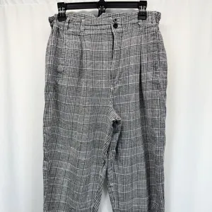 Gitano Plaid Pants 80s Sz 16 Waist 30” To 34” Grunge Academic Paperbag Baggy thumbnail 3