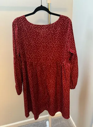 Emery Rose Red Polka Dot Babydoll Dress thumbnail 6