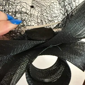 Vintage Black Feather Fascinator with Dot Birdcage Veil thumbnail 4