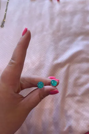 Teal Earrings by Emma Blue thumbnail 2