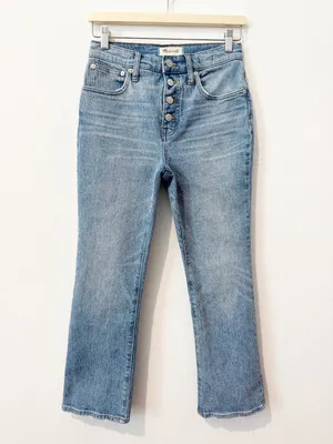 Madewell Cali Demi Boot Jeans Size‎ 25 Blue Dory Wash Comfort Stretch Pant Retro thumbnail 2