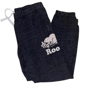 ROOTS Canada Joggers Women's Medium Black Pull On Lounge Casual thumbnail 1