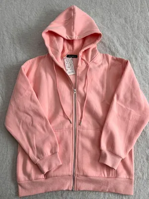 Oversized Full Zip Hoodie Pink Size M thumbnail 2