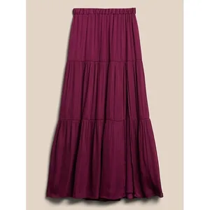 Banana Republic Womens‎ 2-Piece Satin Halter Top Maxi Skirt Set M Romantic Flowy thumbnail 5