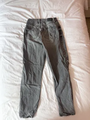 American Eagle Dark Grey Wash Distressed High-Rise Mom Jeans Size 00 Short thumbnail 3
