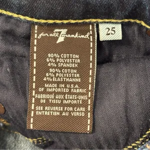 7 For All Mankind The Cropped Skinny Dark Wash Blue Jeans Size 25 thumbnail 11