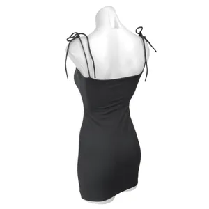 Princess Polly Black Rib Knit Sleeveless Cami Camisole Mini Sweater Tank Dress 4 thumbnail 2