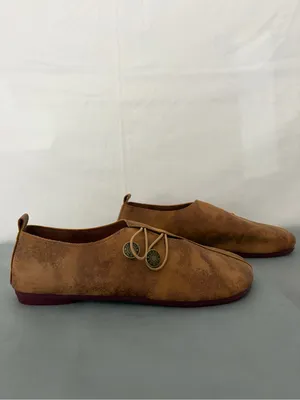 Flat Shoes Jeans Women’s Size 41 EU Brown Suede Lace Up Flat Shoes(B202) thumbnail 4