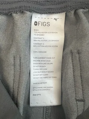 FIGS Technical Collection HW Zamora High Waisted Jogger Pants Grey Women Size S thumbnail 4