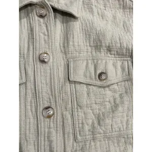Madewell Waffleback Branner Shirt Jacket Textured Waffle Light Green Size Medium thumbnail 5