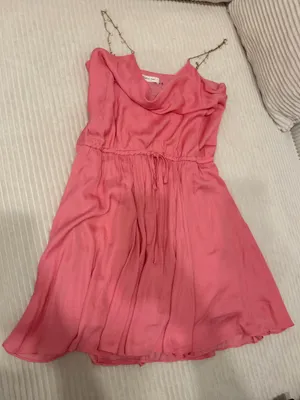 💗 Mustard Seed Pink Chain Strap Dress thumbnail 1