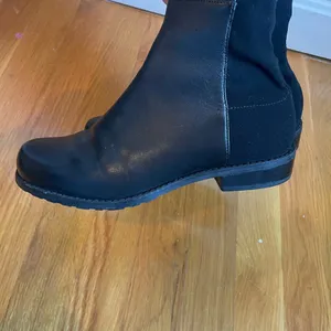 Stuart Weitzman 5050 Black Leather‎ Elastic Back Round Toe Tall Boots EU35.5 US5 thumbnail 9