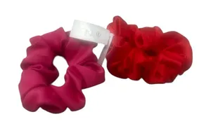 J. Crew Set of 2 Pink and Red Scrunchies thumbnail 1