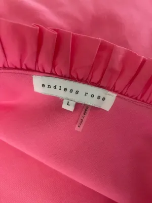 Endless Rose One Shoulder Pink Ruffle Bodysuit thumbnail 5