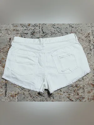 Free People We the Free Loving Good Vibrations Distressed white Shorts size 30 thumbnail 3