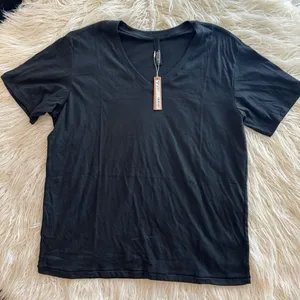 Skims Threadbare Cotton V-Neck T-Shirt Soot Size Large thumbnail 1