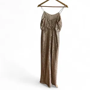 Sorella Vita Gold Sequin Formal Bridesmaid Holiday Dress Gown size 12‎ thumbnail 3