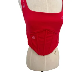 The Mayfair Group‎ Language of the Universe Corset Ember Red Graphic Top S/M thumbnail 5