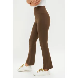 Tuckernuck Tnuck‎ Sport Millie High Rise Compression Spandex Yoga Leggings Brown thumbnail 3
