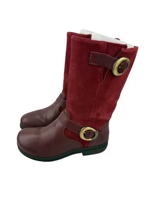 Alegria Kris Boots Womens Size 36/5-5.5 Red Leather Mid Calf Comfort Fall Winter thumbnail 6