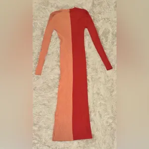 NEW Staud Shoko Long sleeve ribbed Sweater midi Dress Sz S thumbnail 10