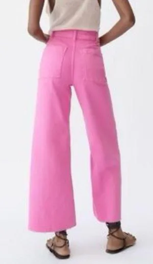 ZARA marine straight pink jeans thumbnail 2