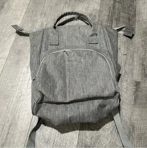 Grey Tote Bag Backpack pockets mini small storage work travel school party thumbnail 2