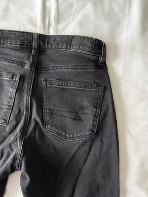 Black AE Stretch High Waisted Ripped Mom Jeans thumbnail 6