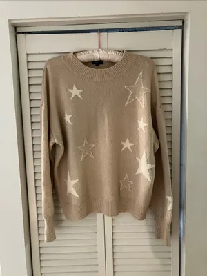Rails Kana Camel Stars Crewneck Sweater Size Small thumbnail 2