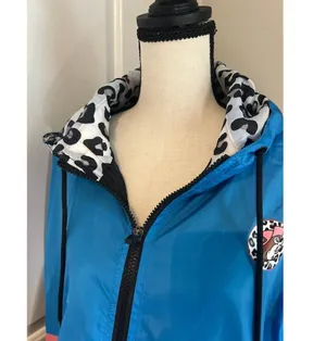 Black and blue Bucees rain jacket, windbreaker thumbnail 3
