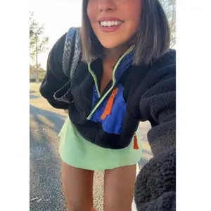 FREE PEOPLE Hit The Slopes Colorblock Pullover Black Sporty Combo Size Medium thumbnail 3