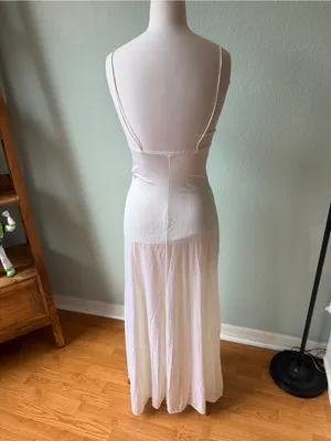 Val Mode Vintage White Lace Trim Bridal Nightgown thumbnail 10