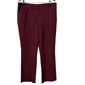 Maurices Maroon Plus Size Bengaline High Rise Slim Straight Dress Pants thumbnail 2