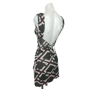 Tiger Mist NWT Multicolor Sleeveless Ruched Slit Open Back Mini Bodycon Dress XS thumbnail 2