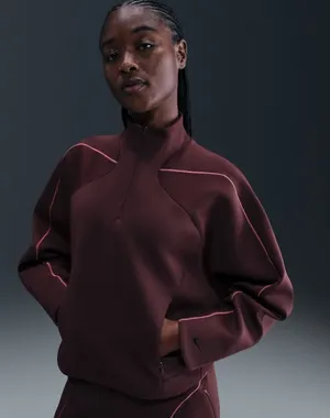 Nike Women's Universa Dri-Fit 1/4 Zip in Burgundy Crush size L NWT $110 thumbnail 1