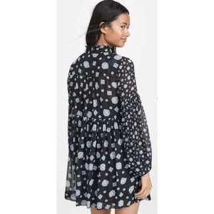 FREE PEOPLE Medallion Print Turn Turn Relaxed Fit Long Sleeve Mini Dress Medium thumbnail 3