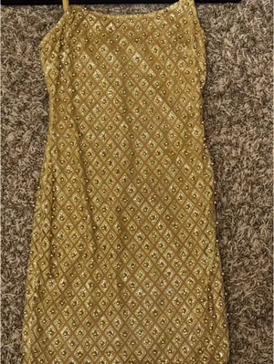 Gold Beaded Embellished dress thumbnail 2