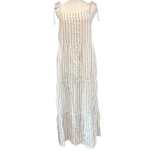 Maxi Dress Layered Smocking Cottage Y2K Peasant Boho Summer SZ XL Cassee's thumbnail 2