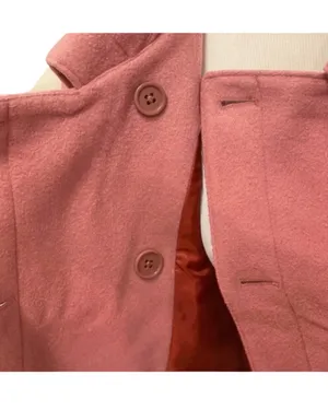 Vintage Harve Benard Dusty Pink Double Breasted Wool Cashmere Pea Coat 10 thumbnail 7