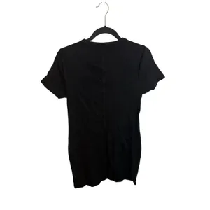 Gap Black Ribbed Short Sleeve T-Shirt Dress thumbnail 2