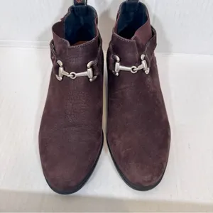 Ariat Brown Suede Leather Ankle Boots Womens 6 Fall Booties Western Boho Comfort thumbnail 7