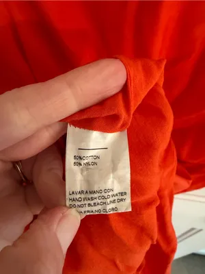 CHICWAYS Orange Ruffle Maxi Dress Boho Tiered Long Sleeve Size M thumbnail 7