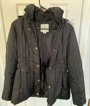 Black Weather Tamer Coat, Size Small thumbnail 1