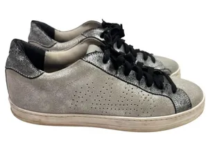 P448 John sneakers shimmering silver and metallic glitter sz‎ 39 thumbnail 1