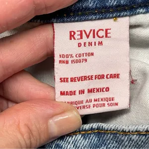 Revice Super 80s High Rise Button Fly Distressed Straight Leg Rigid Jeans SZ 25 thumbnail 14
