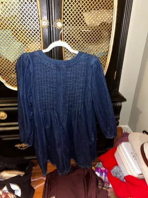 Long sleeve boutique denim romper Blue thumbnail 2