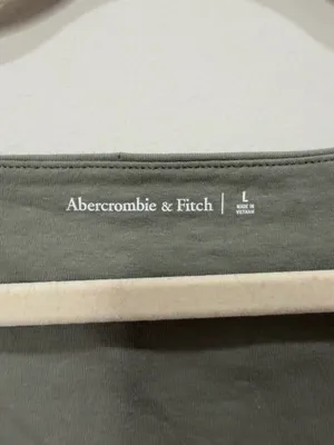 Abercrombie & Fitch Sage Green Square Neck Short Sleeve Bodysuit Size Large thumbnail 2