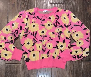 VOY floral knit sweater size smalll thumbnail 1