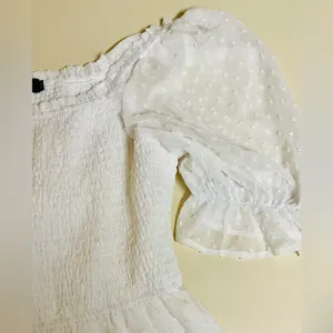 Merokeety Women’s White Smocked Maxi Dress - Size XL - VGUC thumbnail 3