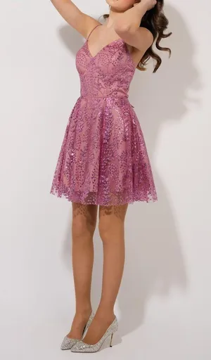 Pink Glitter Dress Size 0 thumbnail 1
